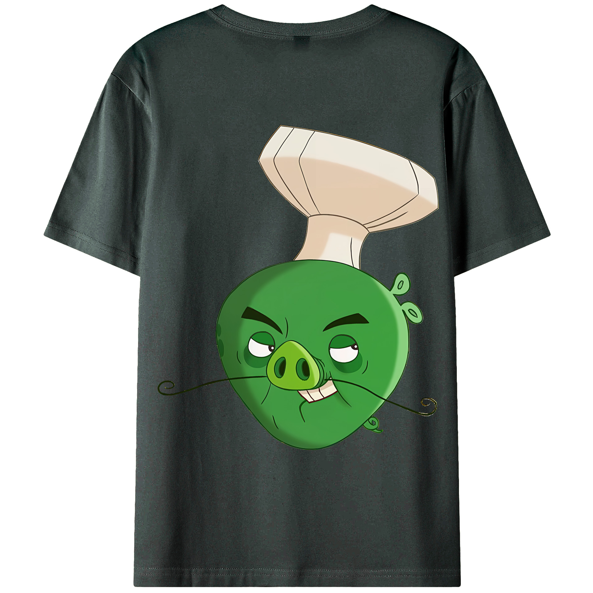 （画像用） Angry Birds アングリーバード 綿100％ メンズ半袖Tシャツ（バックプリント） 通気性